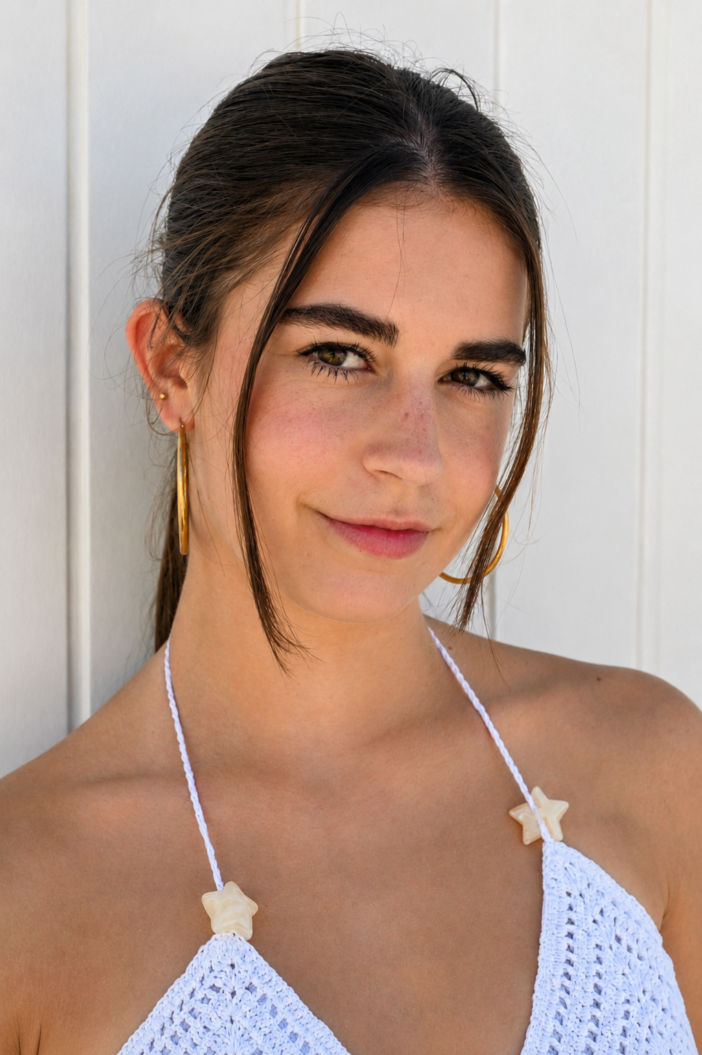 Textured hoops - goud