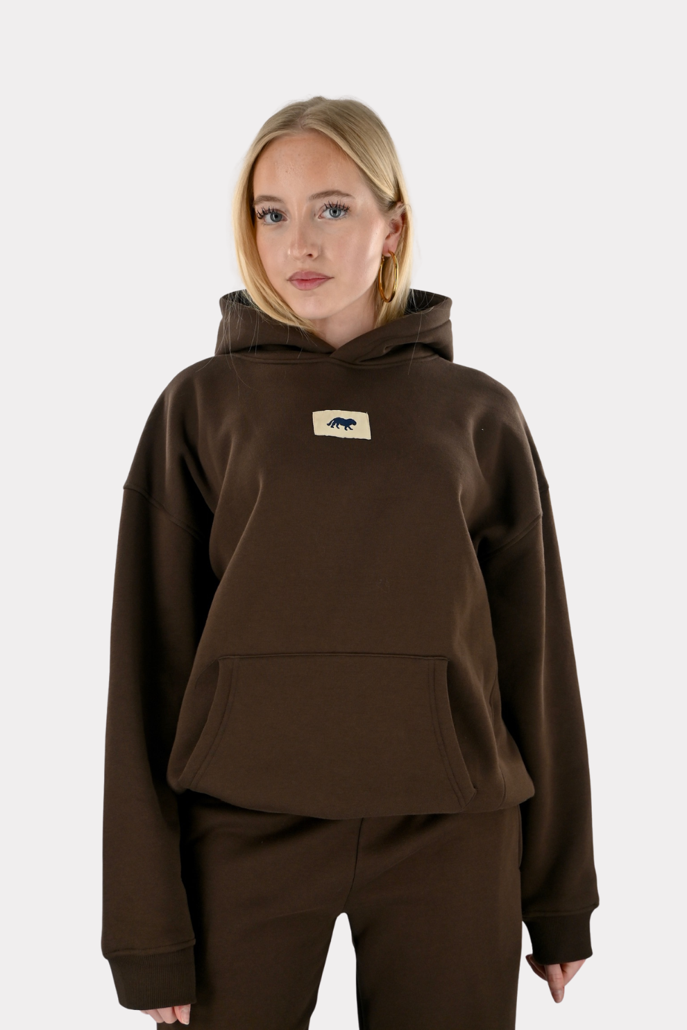 Tiger star lounge hoodie - bruin - Fashiontiger