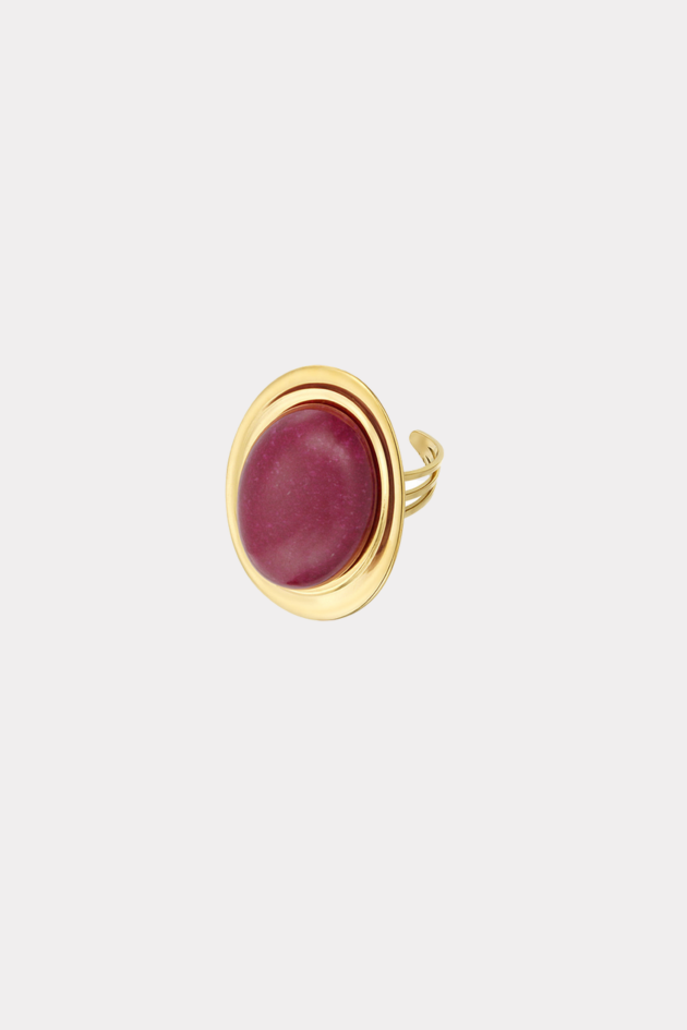 Timeless ring fuchsia gold fashiontiger