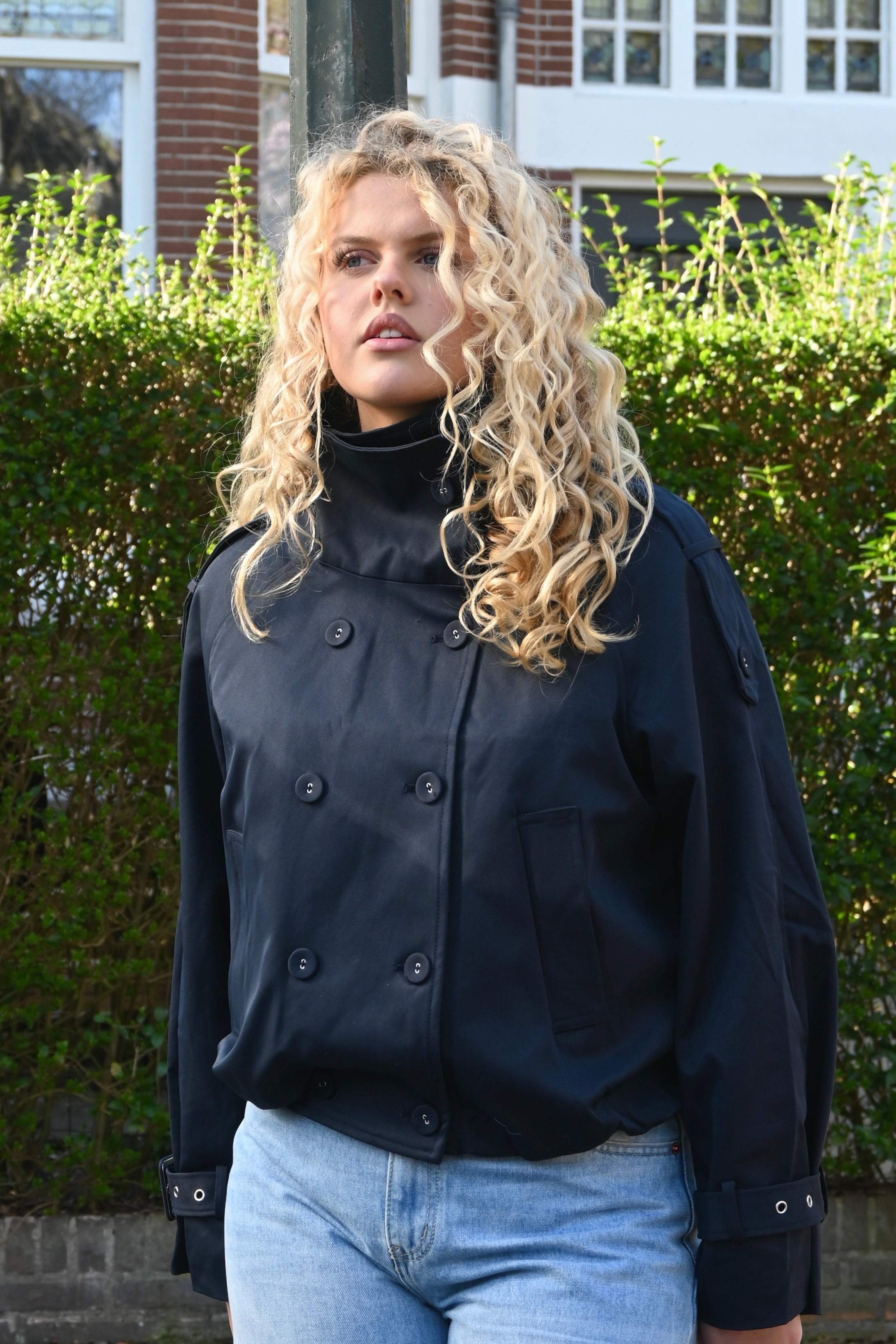 Trench jacket - navy - Fashiontiger 4