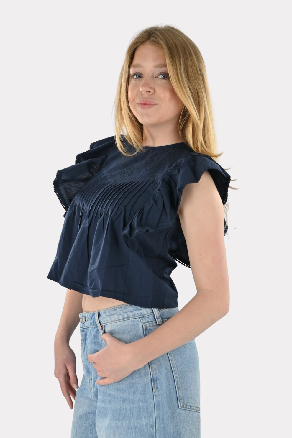 Tropical blouse - navy - Fashiontiger 6