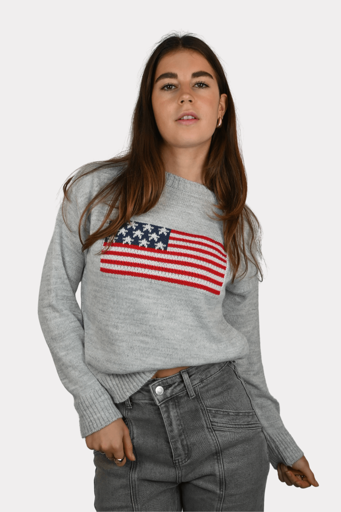 USA sweater - grijs - 1