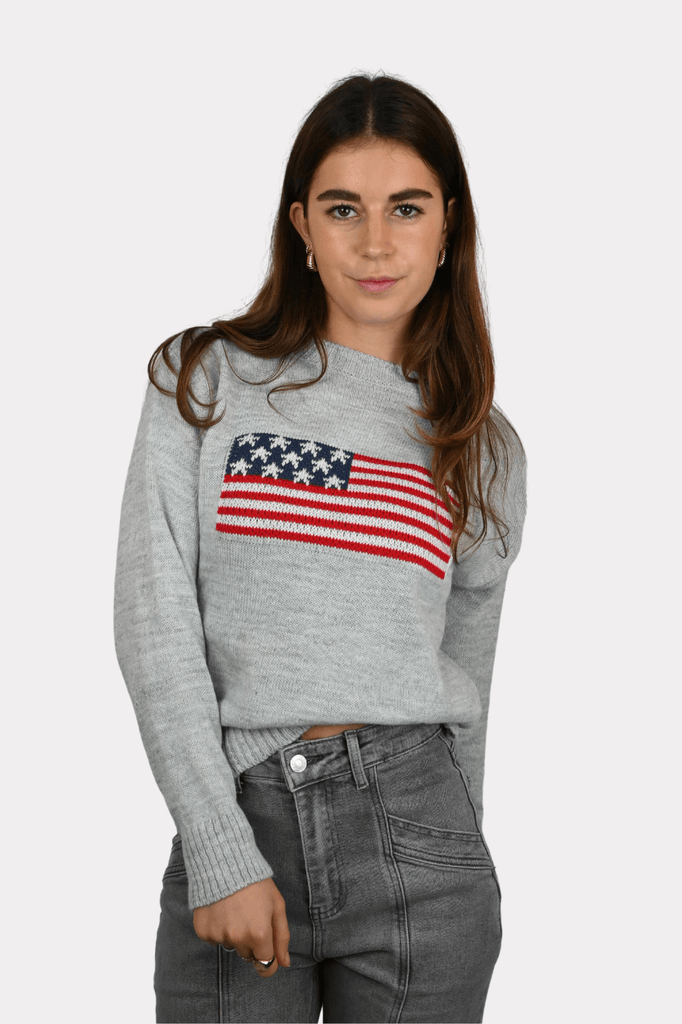 USA sweater - grijs - 4