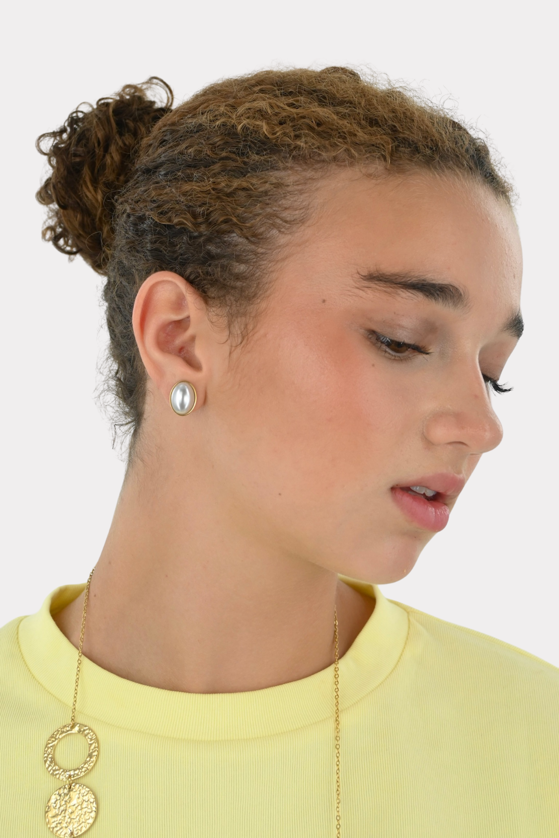 Vintage pearl earrings - goud 1