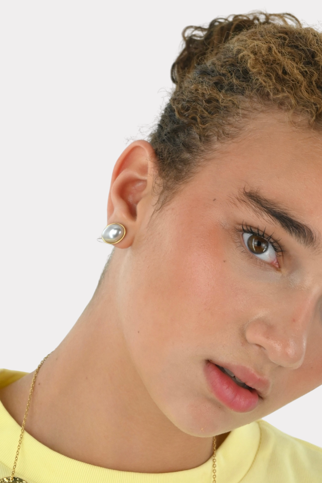 Vintage pearl earrings - goud 3