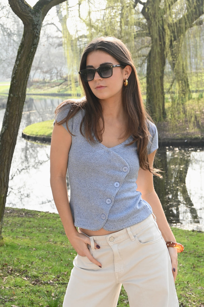 Top d'été Wolly - bleu - Fashiontiger 3