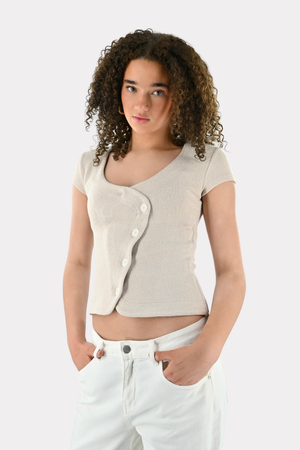 Wolly Sommer-Top - Creme - Fashiontiger 5