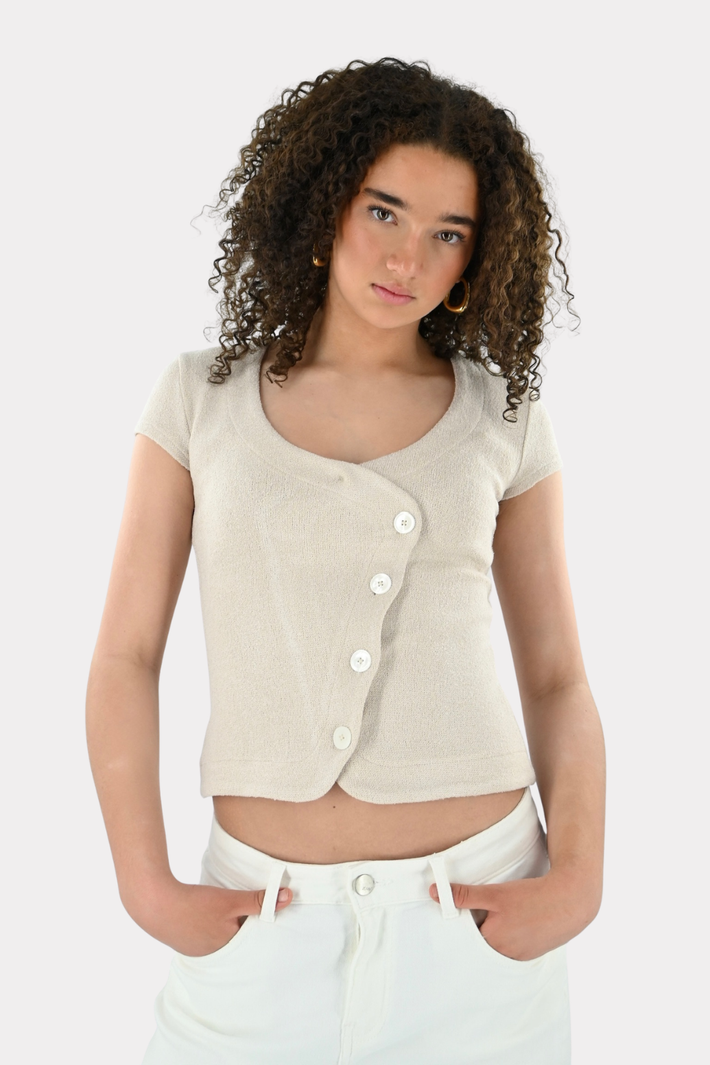 Top d’été Wolly - crème - Fashiontiger 6