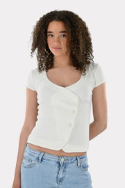 Top d'été Wolly - blanc - Fashiontiger 9