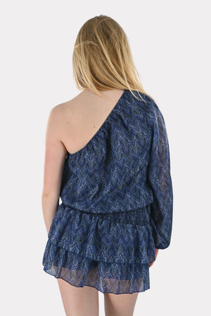 zigzag playsuit - blue - Fashiontiger 3
