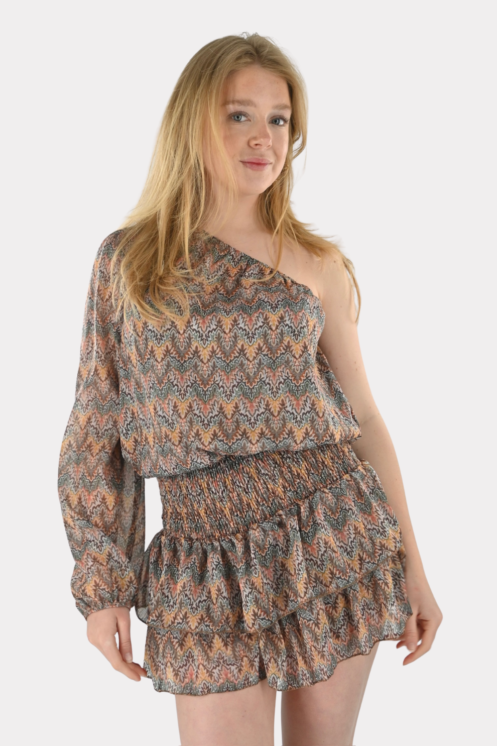 Zigzag playsuit - groen - Fashiontiger 7