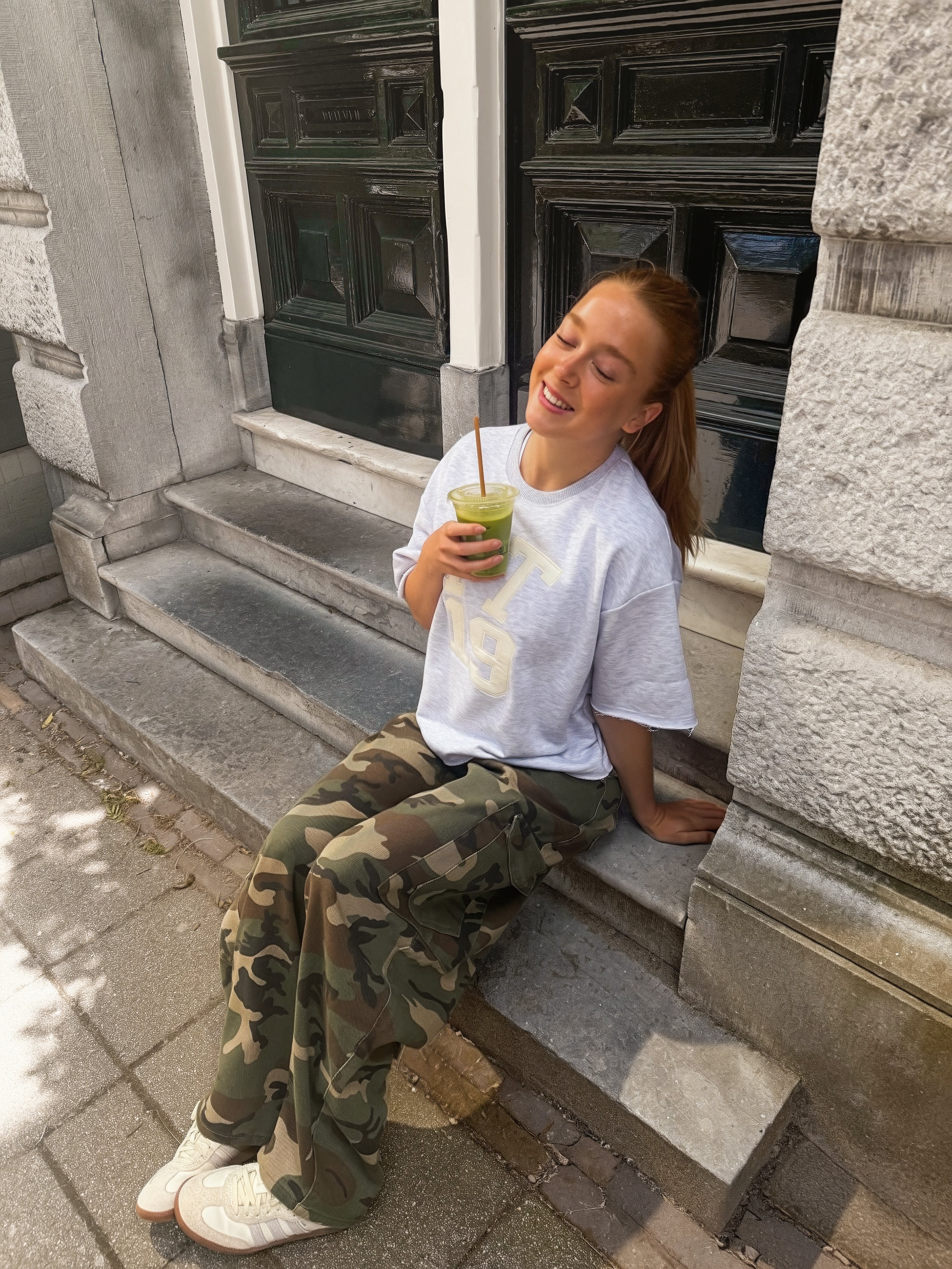 Camo jeans - groen