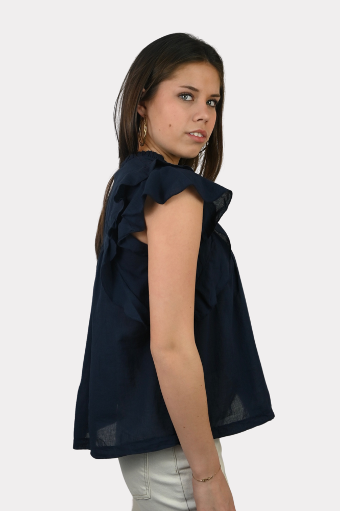 pippa_blouse_short_sleeve_navy_fashiontiger-1