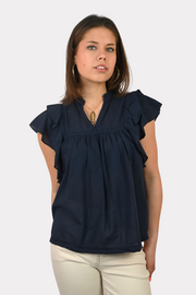 pippa_blouse_short_sleeve_navy_fashiontiger