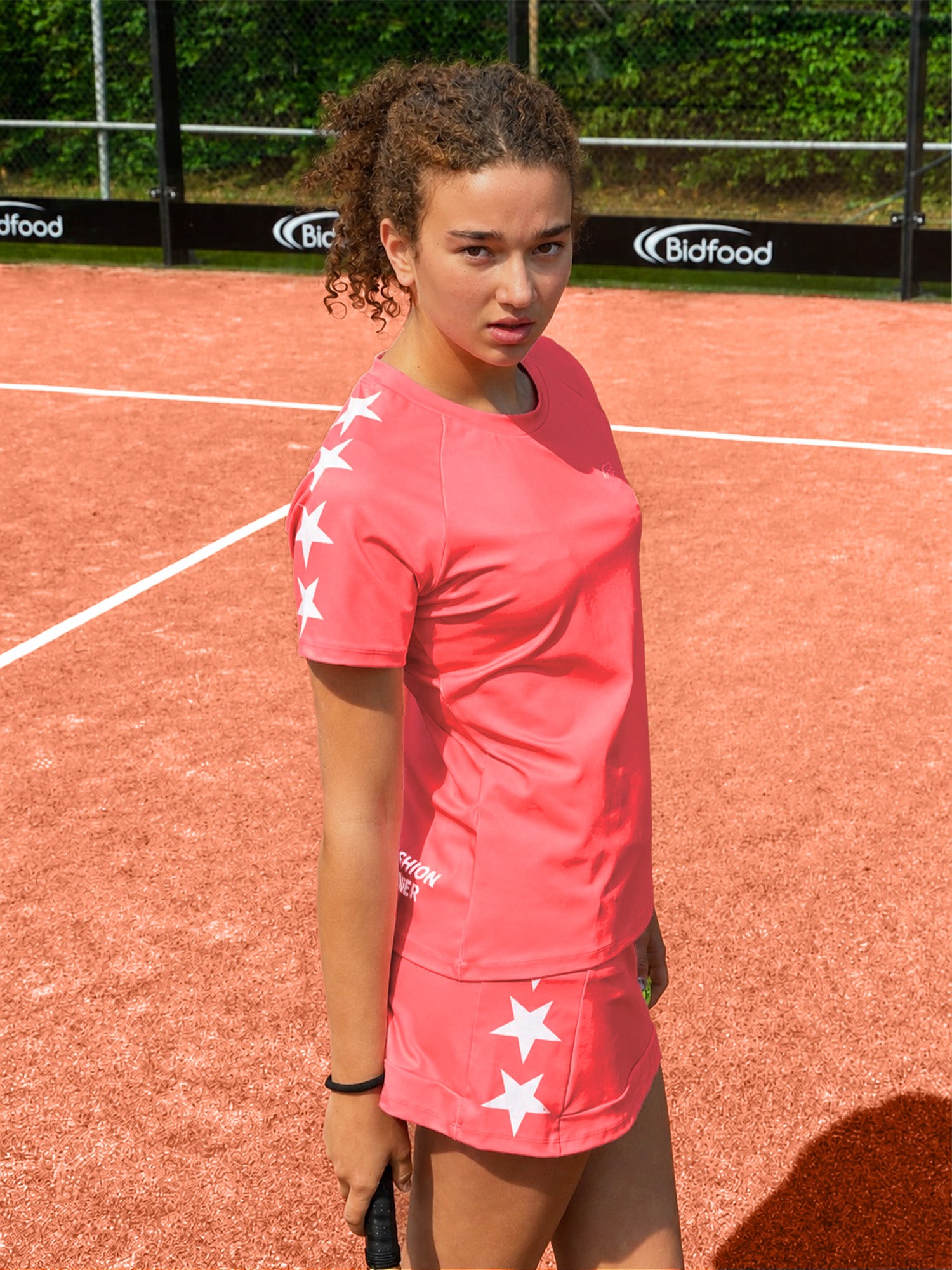 Starry sports shirt - koraal