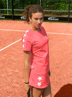 Starry sports skirt - koraal