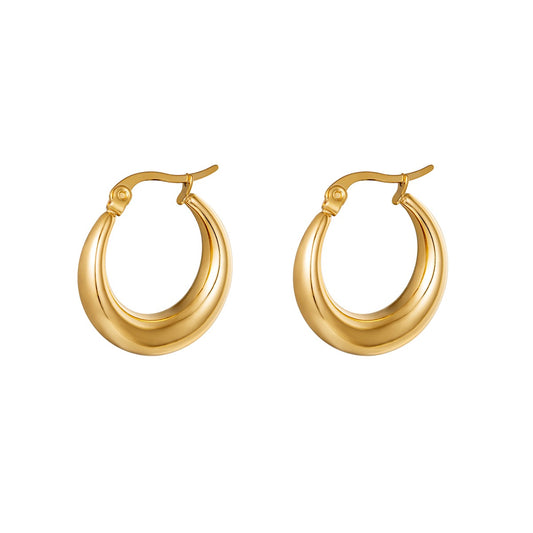 Arched hoops - goud